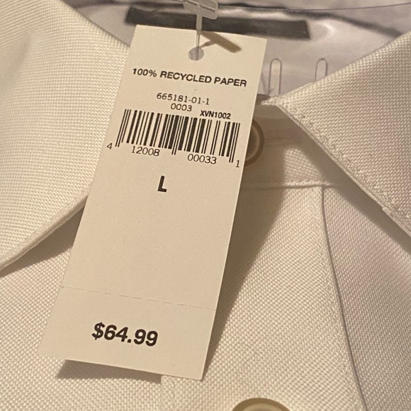 Men’s WHITE Banana Republic Non-Iron Standard Fit Button Down - Picture 2 of 3